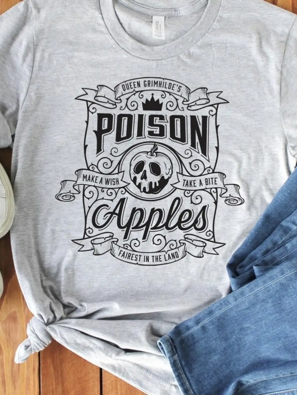 NWT Poison Apples Tee In Natural (Not Grey)